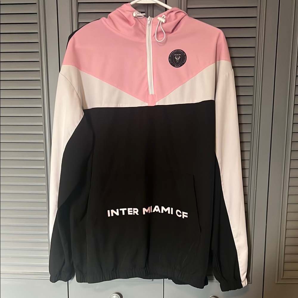 Inter Miami CF Pink and Black Windbreaker